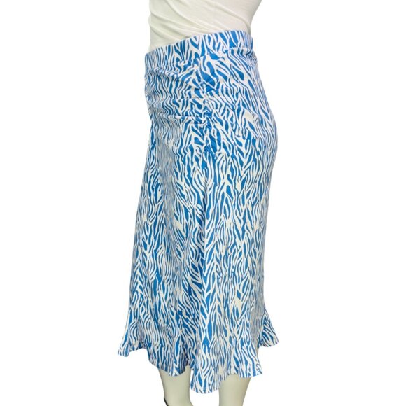 DVF Diane Von Furstenberg X Target A-Line Sea Twig Blue Skirt Plus Size 3X - Picture 7 of 10
